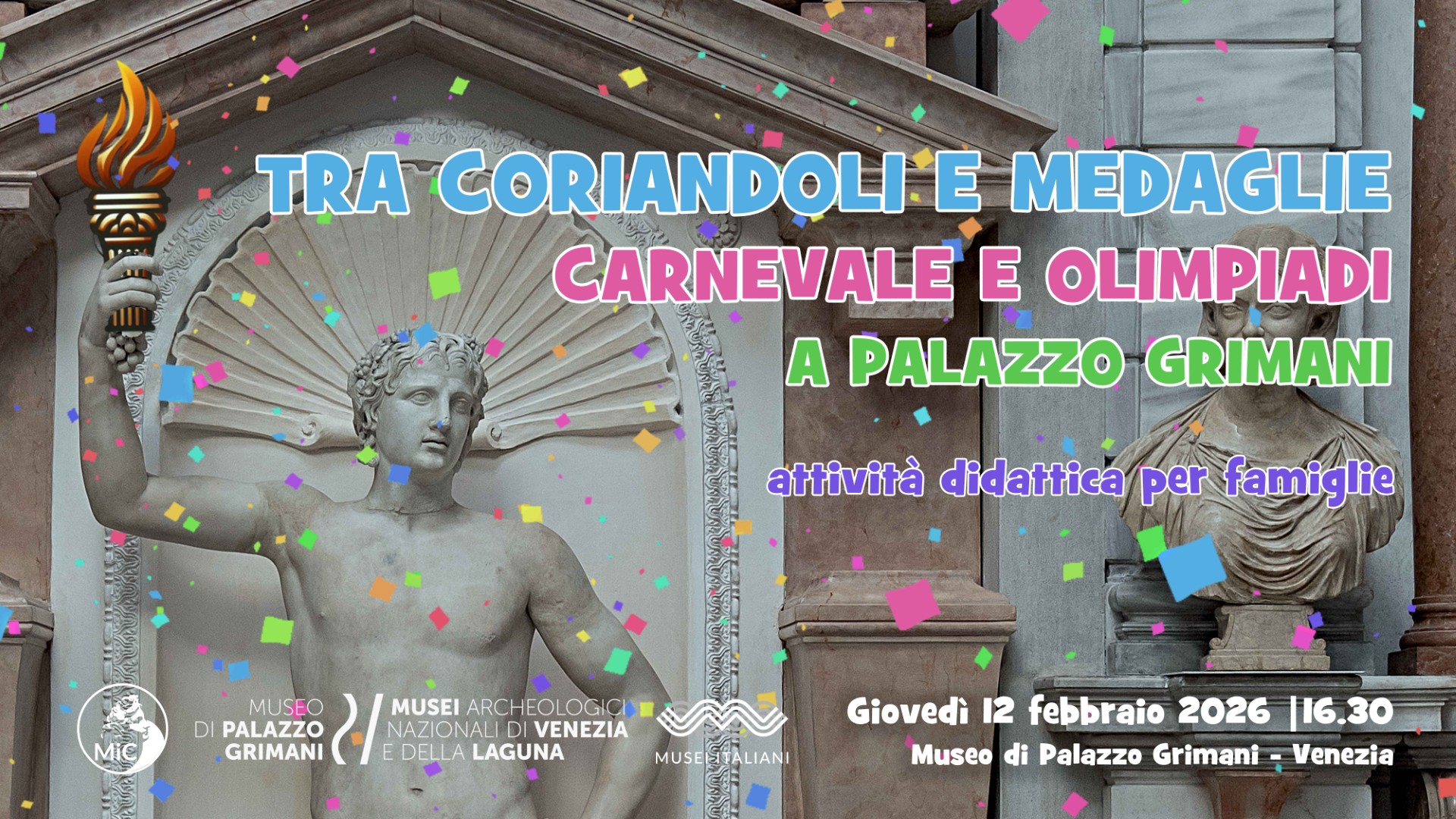 Tra coriandoli e medaglie Carnevale e olimpiadi a Palazzo Grimani